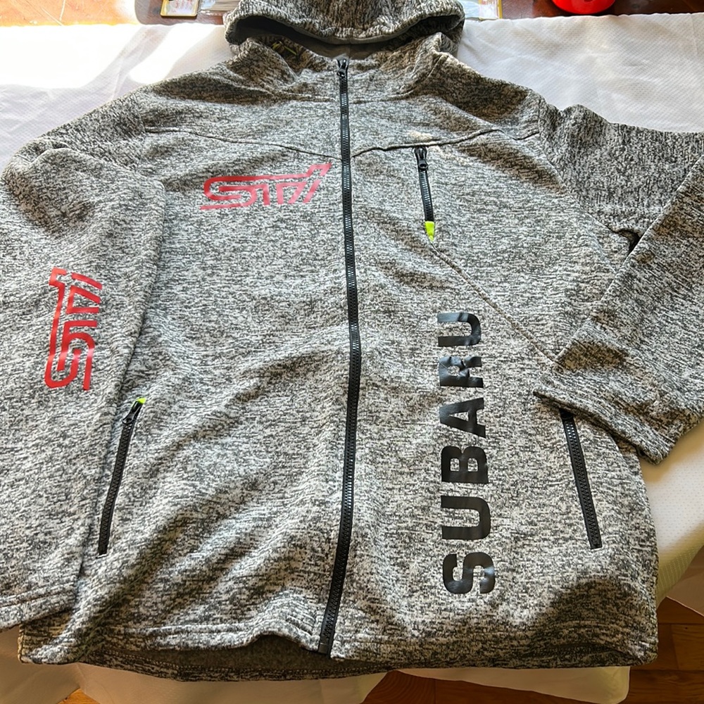 Subaru STI Hoodie Full Zip Sweatshirt Unisex JDM Cars Japanese AWD Fleece Rally